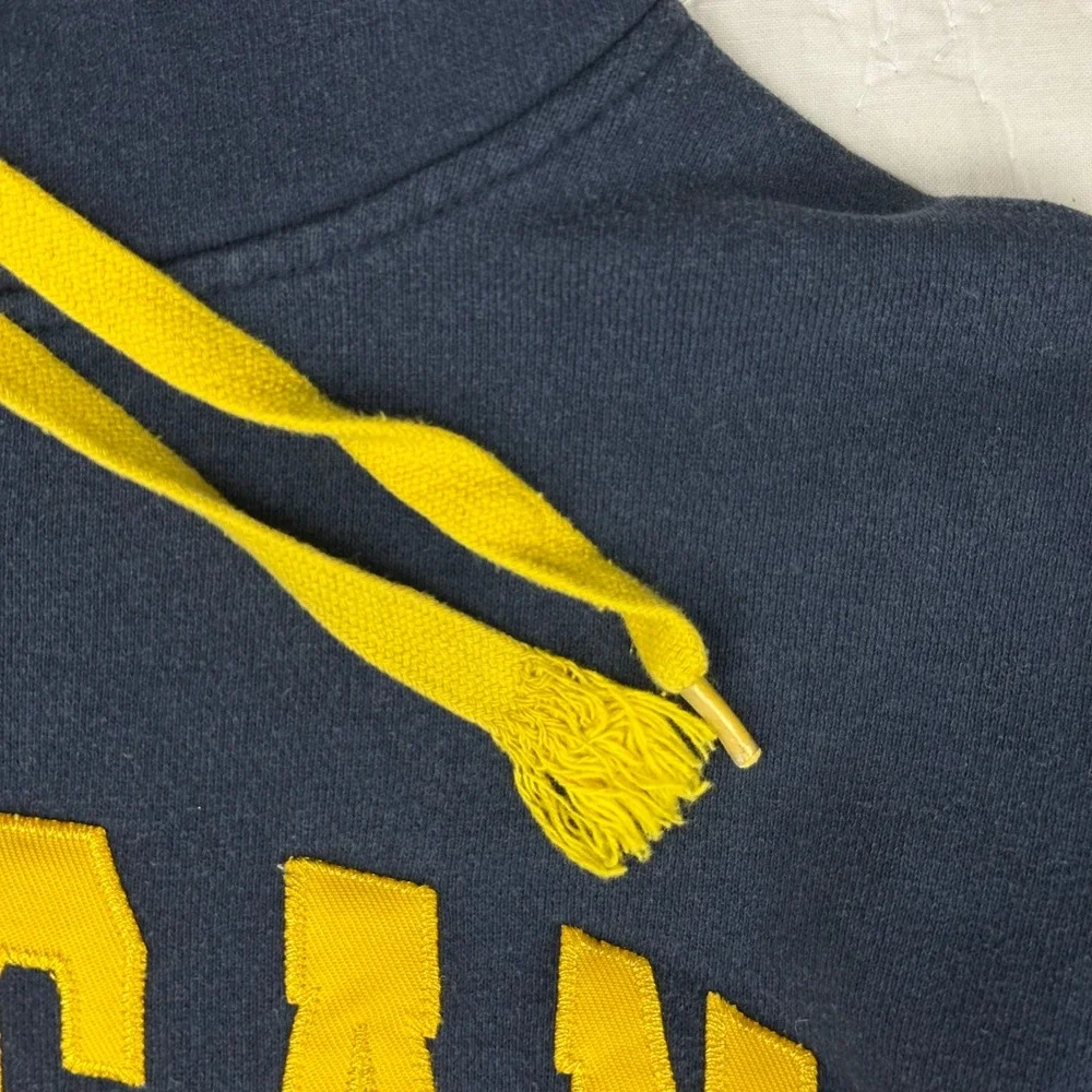 Stadium‎ Athletics Michigan Wolverines Navy Blue Yellow Hoodie Sweatshirt Size S